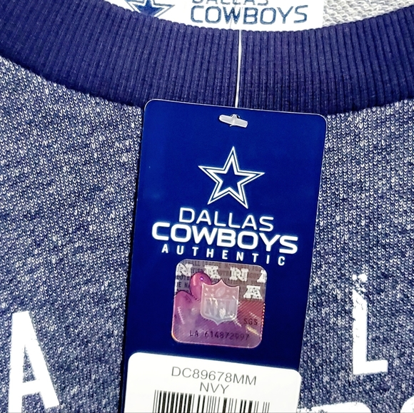 NWT DALLAS COWBOYS AUTHENTIC NFL PULLOVER SWEATER. MENS Sz:L 60% COTTON 40% POLY - Picture 5 of 10